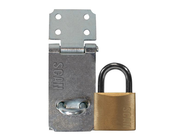 Scan Hasp and Staple 64mm + 40mm Padlock 