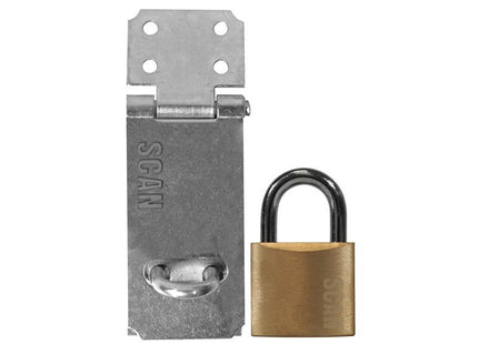 Scan Hasp and Staple 89mm + 40mm Padlock 