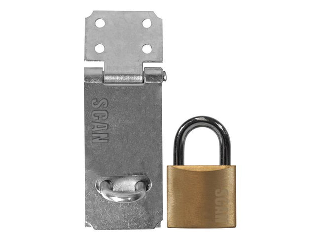 Scan Hasp and Staple 89mm + 40mm Padlock 