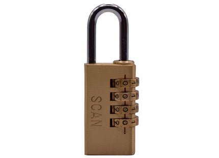 Scan Brass Combination Padlock 28mm 