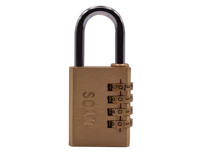 Scan Brass Combination Padlock 38mm 