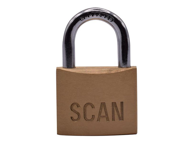 Scan Brass Padlock 40mm Keyed Alike Pack of 2 