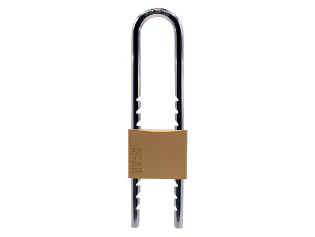 Scan Brass Padlock 50mm Sliding Shackle 