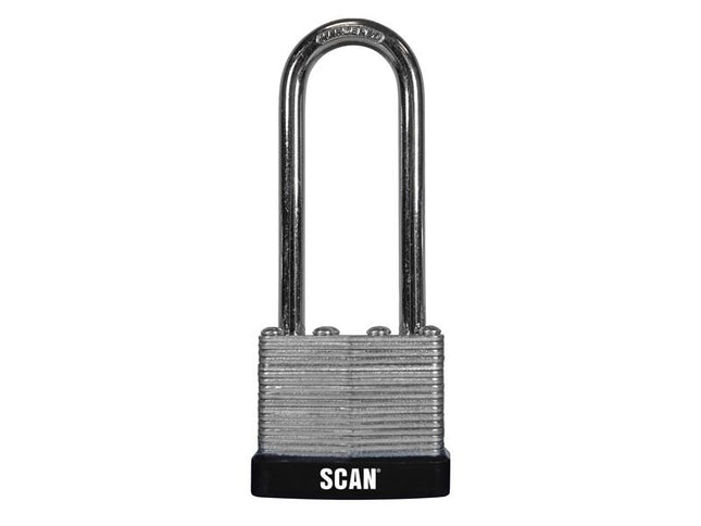 Scan Laminated Steel Padlock 40mm Long Shackle 