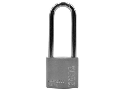 Scan Stainless Steel Padlock 32mm Long Shackle 