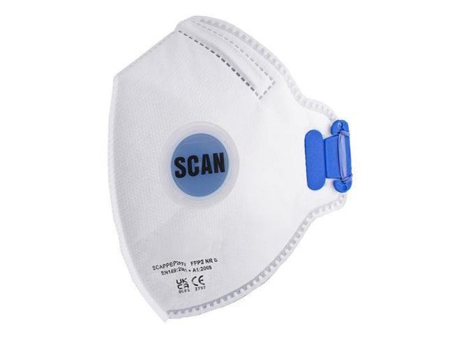 Scan Fold Flat Disposable Mask Valved Fp2 Protection (Pack 3)