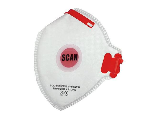 Scan Fold Flat Disposable Valved Disposable Mask Ffp3 Protection (Pack 10)