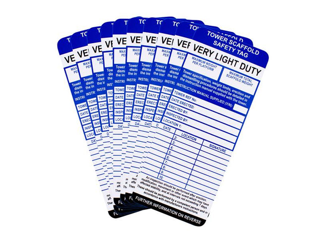 Scan Tower Tag Inserts Pack Of 10 SCATOWTAGI