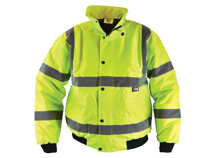 Scan Hi-Vis Yellow Bomber Jacket - M (41in) SCAHVBJM