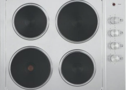 Cookology 60Cm White Solid Plate Hob - SEP601SS