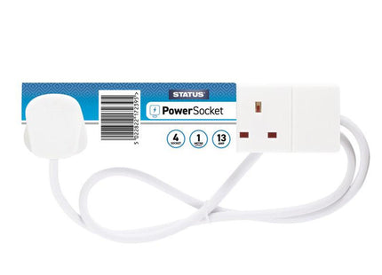 Status Extension Lead 240V 4-Gang 13A White 1M
