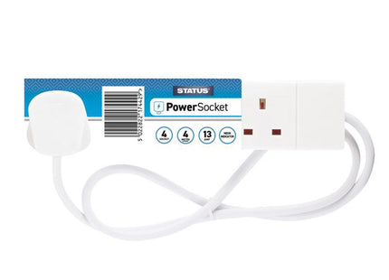 Status Extension Lead 240V 4-Gang 13A White 4M