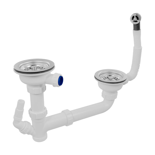 McAlpine Sink Kit with 2 Basket strainer Wastes (no Trap) 