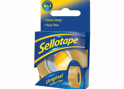 Sellotape Original Golden Sticky Tape - 1 Roll 18Mm X 66M