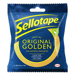 Sellotape Original Golden Sticky Tape - 1 Roll 24mm x 50m 