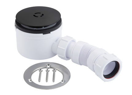 McAlpine 3 Pin Shower Trap + Flex Adaptor - Matt Black