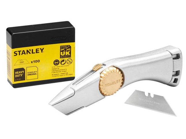Stanley Hand Tools Retractable Blade Heavy-Duty Titan Trimming Knife & 100 Blades