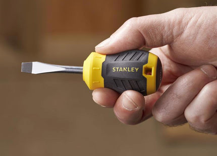 Stanley Hand Tools Cushion Grip Stubby Screwdriver 6.5 X 45Mm Flared
