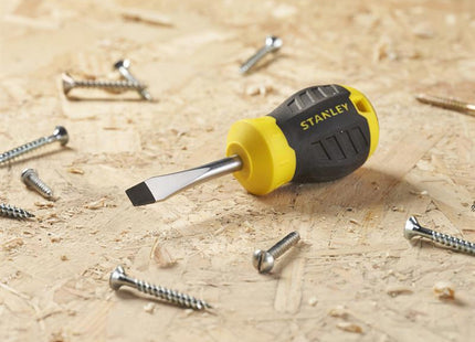 Stanley Hand Tools Cushion Grip Stubby Screwdriver 6.5 X 45Mm Flared