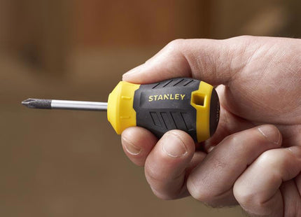 Stanley Hand Tools Cushion Grip Stubby Screwdriver Phillips Tip Ph1 X 45Mm