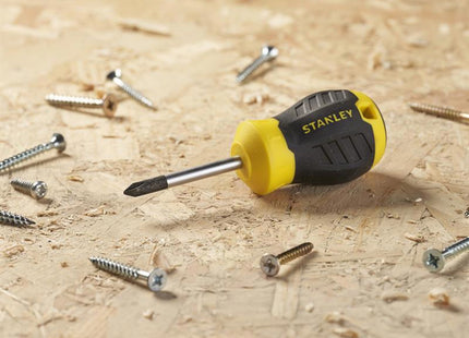 Stanley Hand Tools Cushion Grip Stubby Screwdriver Phillips Tip Ph1 X 45Mm