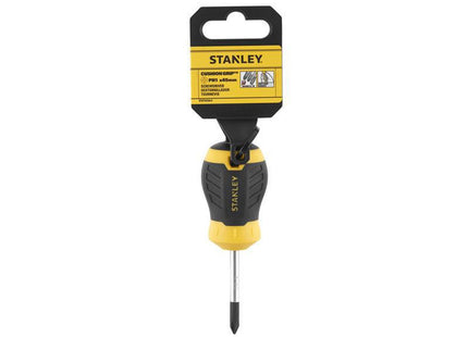 Stanley Hand Tools Cushion Grip Stubby Screwdriver Phillips Tip Ph1 X 45Mm