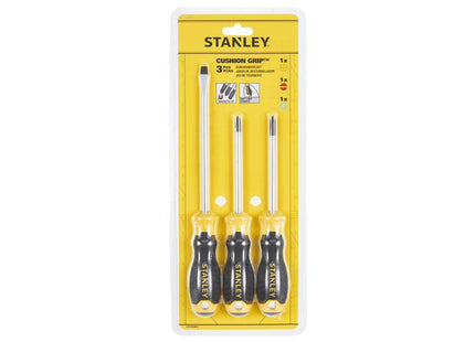 Stanley Hand Tools Cushion Grip Screwdriver Set, 3 Piece