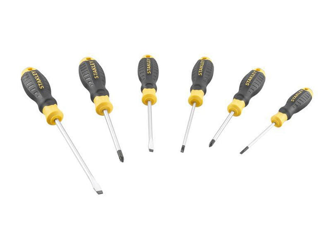 Stanley Hand Tools Cushion Grip Screwdriver Set, 6 Piece