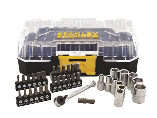 STANLEY FatMax 1/4in Socket & Bit Set, 37 Piece