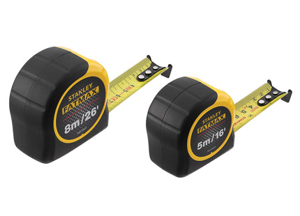 STANLEY FatMax Classic Tape Twin Pack 5m/16ft + 8m/26ft (Width 32mm)