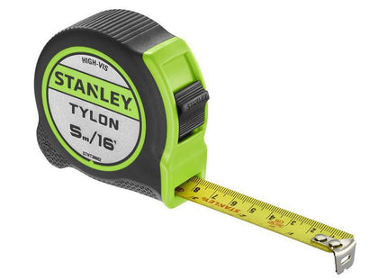 Stanley Hand Tools Hi-Vis Tylon Tape Measure 5M (16Ft) (Width 25Mm)