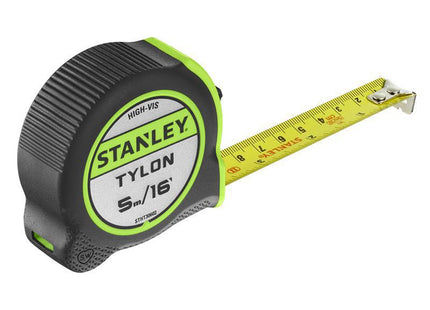 Stanley Hand Tools Hi-Vis Tylon Tape Measure 5M (16Ft) (Width 25Mm)