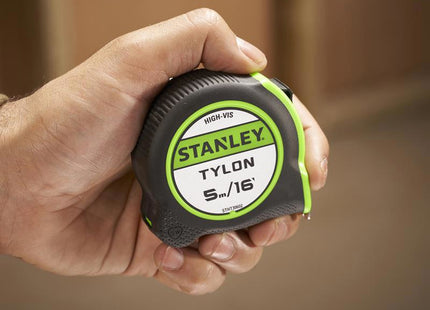 Stanley Hand Tools Hi-Vis Tylon Tape Measure 5M (16Ft) (Width 25Mm)