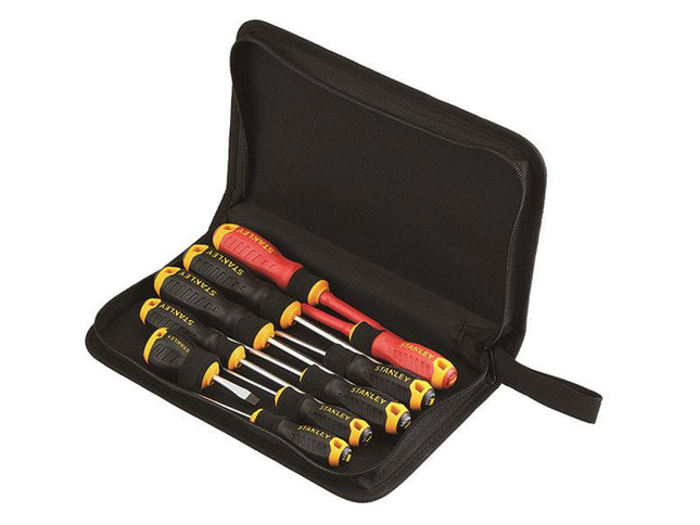 Stanley Hand Tools Mixed Screwdriver Set In Wallet, 10 Piece