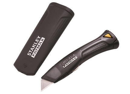 Stanley Tools Fatmax Fixed Blade Trade Knife - Ergonomic Design, Steel Blade Holder - FMHT10503-9