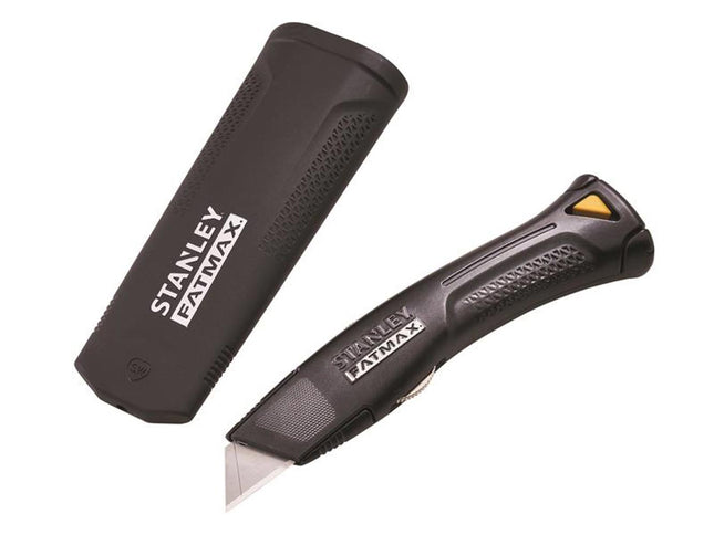 Stanley Tools Fatmax Fixed Blade Trade Knife - Ergonomic Design, Steel Blade Holder - FMHT10503-9