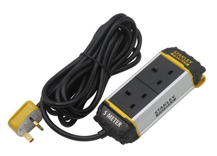 Stanley Electrical 2-Gang Powerboard With Belt-Clip 5M
