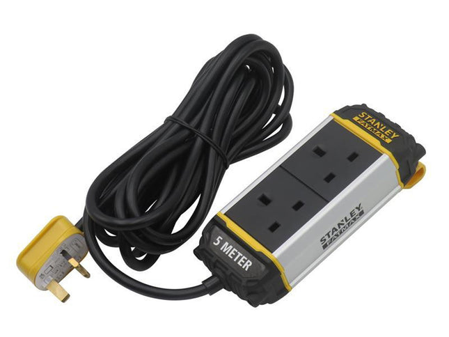 Stanley Electrical 2-Gang Powerboard With Belt-Clip 5M