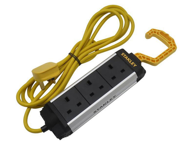 Stanley Electrical 3-Gang Powerboard With Foldable Hook 3M