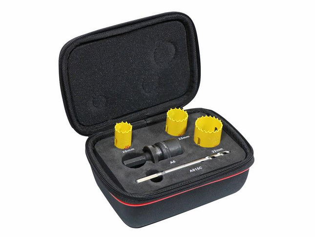 Starrett KFC03051 Kwik-Change Electrician's Holesaw Kit, 8 Piece                         