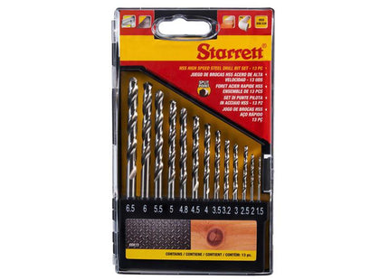 Starrett Hss Split Point Drill Bit Set, 13 Piece