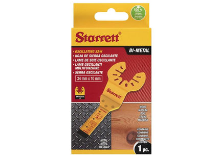 Starrett Kso-00B10 Plunge Bi-Metal Oscillating Blade 34 X 10Mm X 18 Tpi