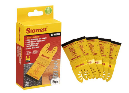 Starrett Kso-00B32-5 Plunge Bi-Metal Oscillating Blade 40 X 32Mm X 18 Tpi Pack Of 5