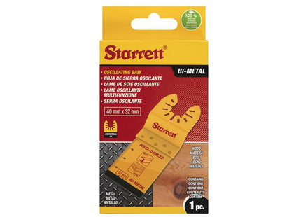 Starrett Kso-00B32 Plunge Bi-Metal Oscillating Blade 40 X 32Mm X 18 Tpi