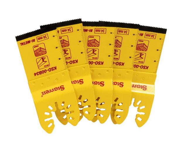 Starrett Kso-00B34-5 Plunge Bi-Metal Oscillating Blade 40 X 34Mm X 18 Tpi Pack Of 5