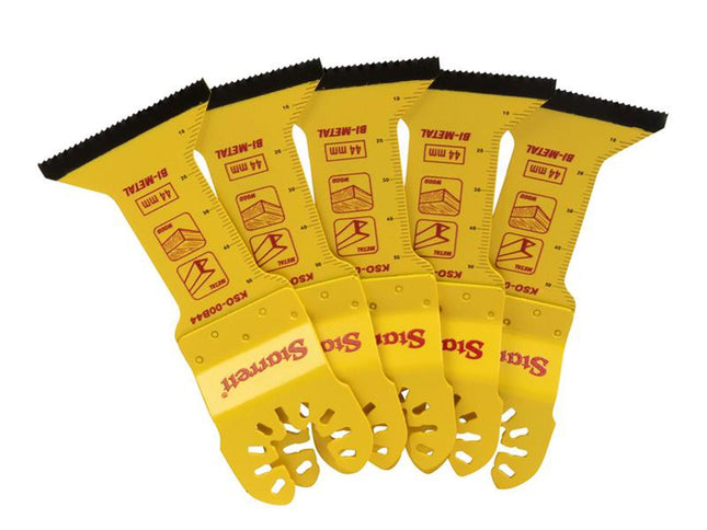 Starrett Kso-00B44-5 Flat-Sided Bi-Metal Oscillating Blade 55 X 44Mm X 18 Tpi Pack Of 5