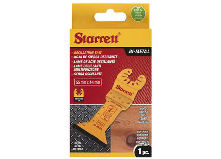 Starrett Kso-00B44 Flat-Sided Bi-Metal Oscillating Blade 55 X 44Mm X 18 Tpi