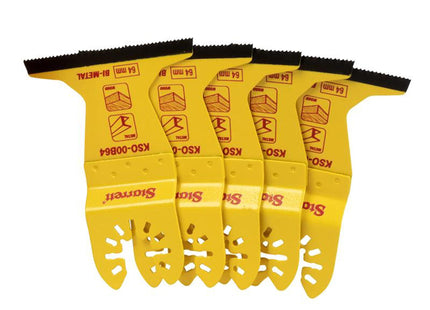 Starrett Kso-00B64-5 Flat-Sided Bi-Metal Oscillating Blade 40 X 64Mm X 18 Tpi Pack Of 5