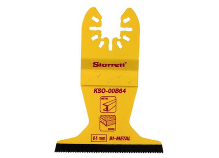 Starrett Kso-00B64 Flat-Sided Bi-Metal Oscillating Blade 40 X 64Mm X 18 Tpi
