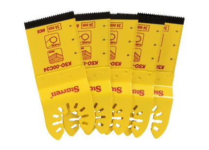 Starrett Kso-00C34-5 Plunge Hcs Oscillating Blade 40 X 34Mm X 18 Tpi Pack Of 5